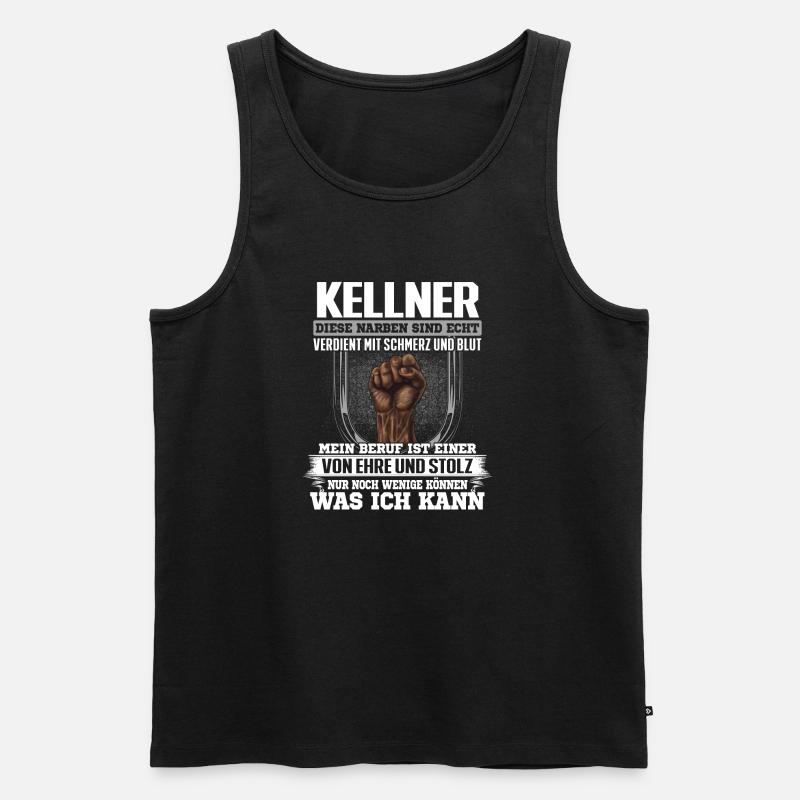 KELLNER - Ehre und Stolz - Männer Premium Bio Tank Top - Schwarz