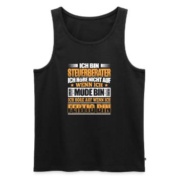 STEUERBERATER - Der Fertigsteller - Männer Premium Bio Tank Top - Schwarz - Vorne - Michal (187cm)