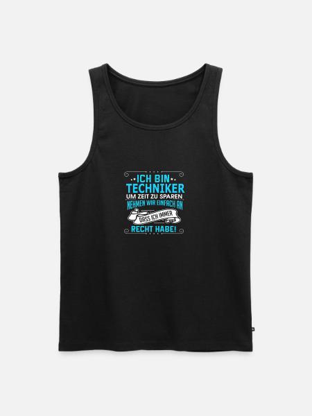 TECHNIKER - Männer Premium Bio Tank Top - Schwarz
