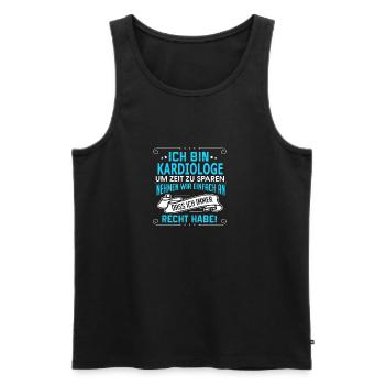 KARDIOLOGE - Männer Premium Bio Tank Top - Schwarz - Vorne - Michal (187cm)