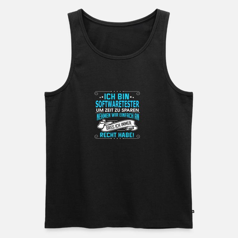 SOFTWARETESTER - Männer Premium Bio Tank Top - Schwarz