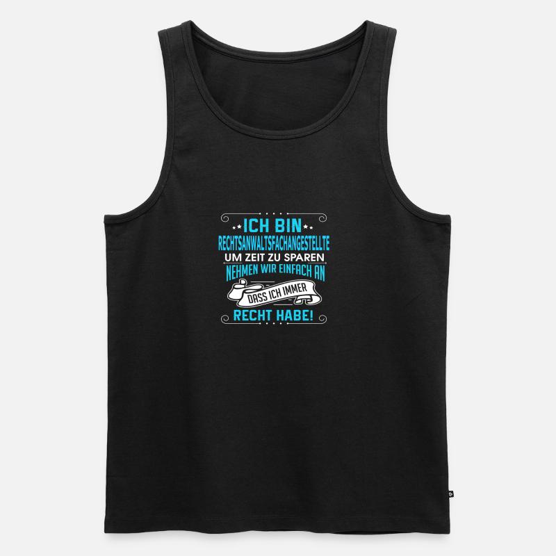 RECHTSANWALTSFACHANGESTELLTE - Männer Premium Bio Tank Top - Schwarz
