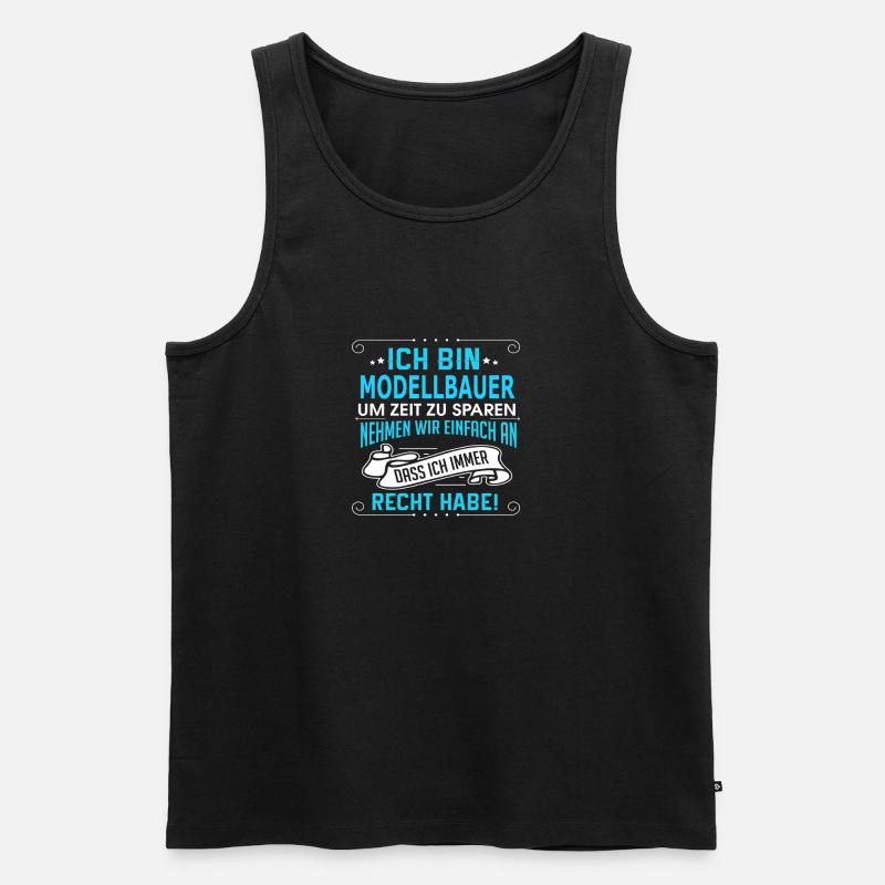 MODELLBAUER - Männer Premium Bio Tank Top - Schwarz
