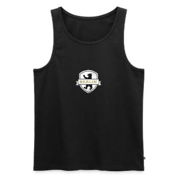 Berlin bear capital travel souvenir wall trip lo - Men's Premium Organic Tank Top - black - Front - AI Model Male 178 light (178cm)