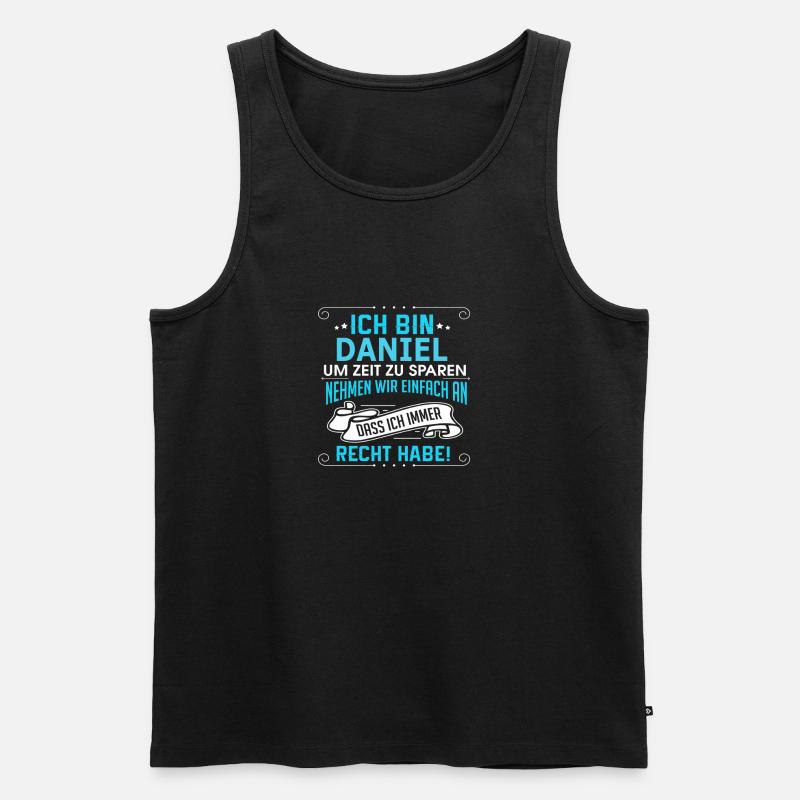 DANIEL - Männer Premium Bio Tank Top - Schwarz
