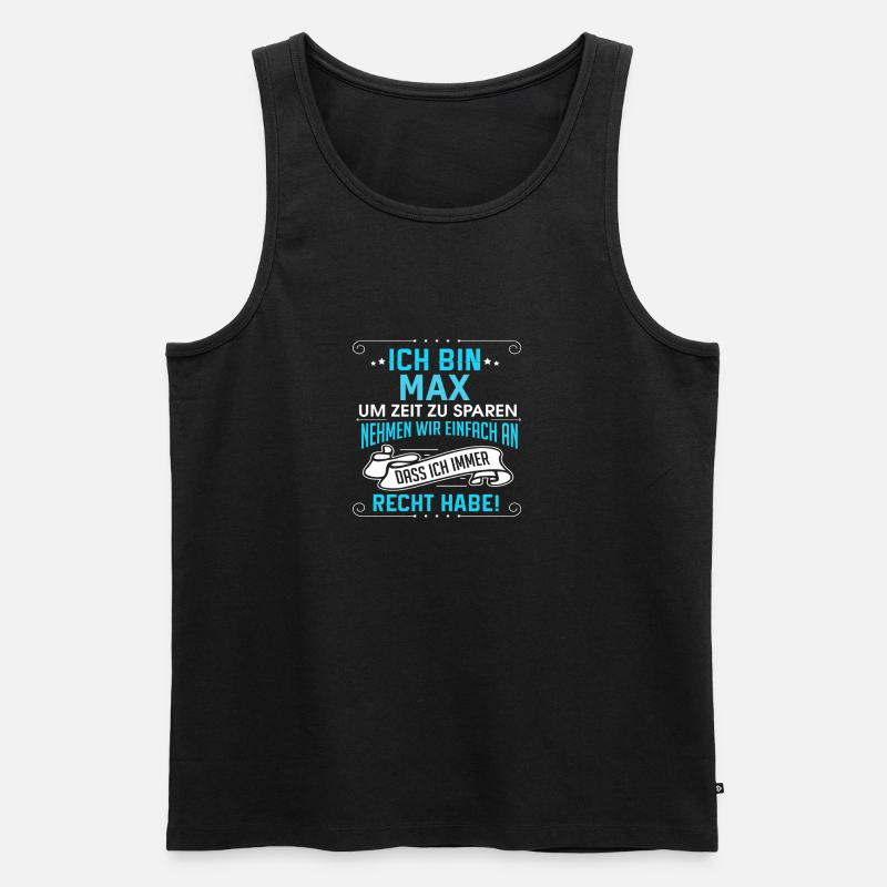 MAX - Männer Premium Bio Tank Top - Schwarz