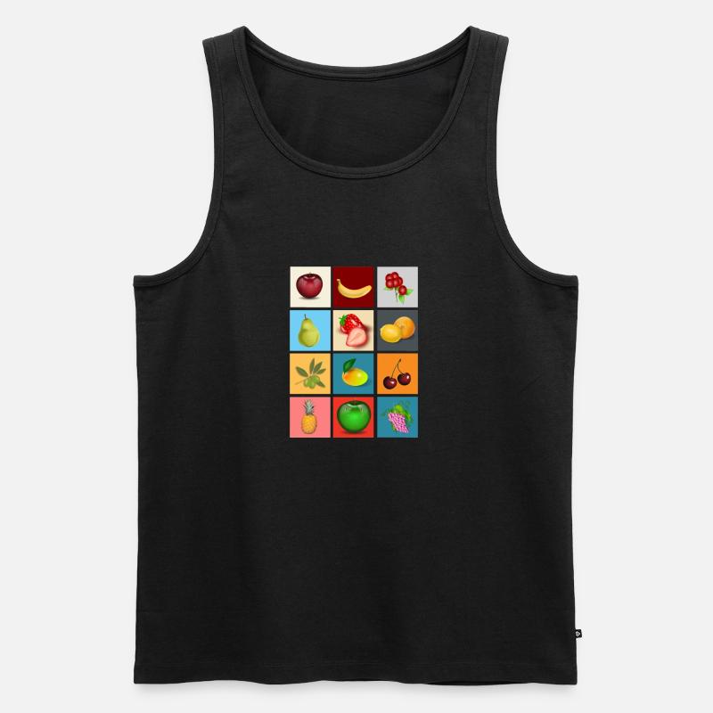 fruits - Männer Premium Bio Tank Top - Schwarz
