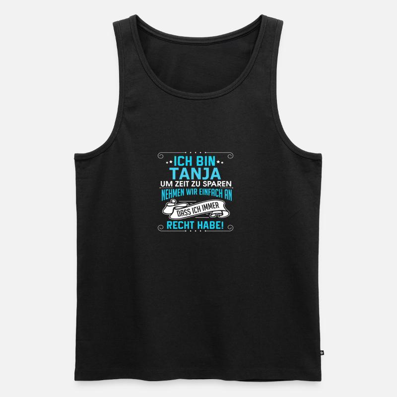 TANJA - Männer Premium Bio Tank Top - Schwarz