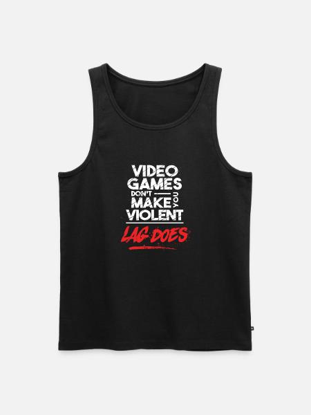 Gamer T-Shirt Lag does - Männer Premium Bio Tank Top - Schwarz