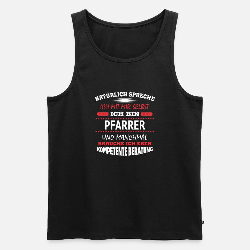 PFARRER - Männer Premium Bio Tank Top - Schwarz