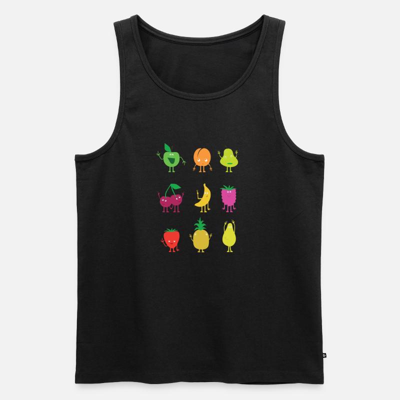 fruechtchen - Männer Premium Bio Tank Top - Schwarz