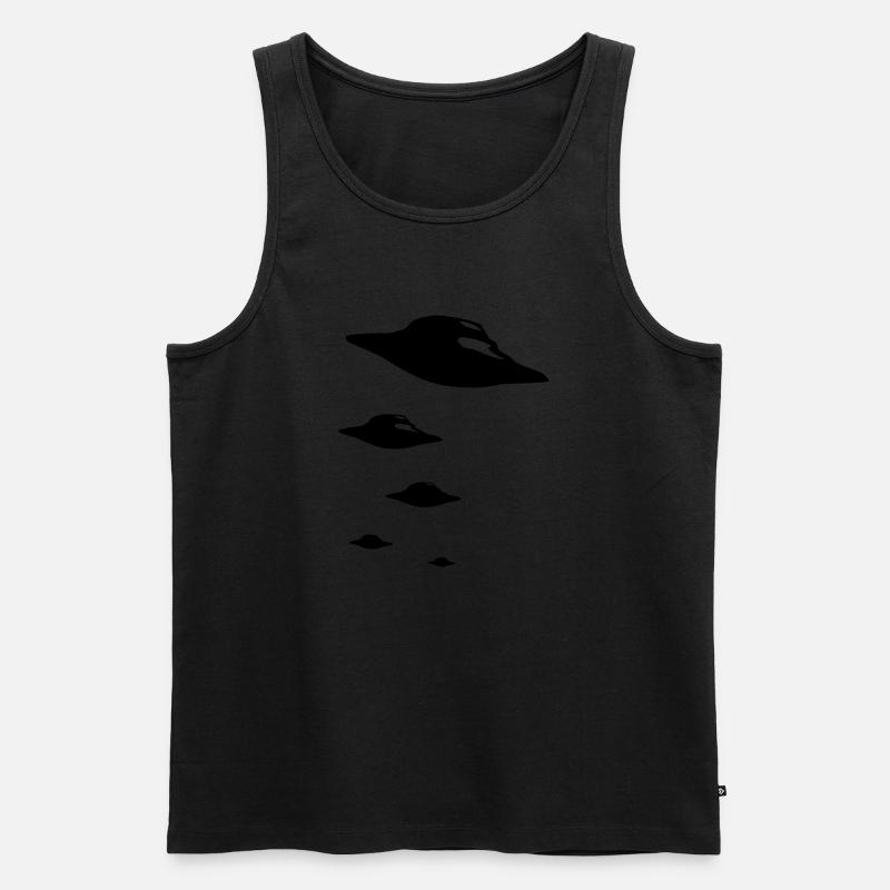 UFO ARMY 1clr - Männer Premium Bio Tank Top - Schwarz