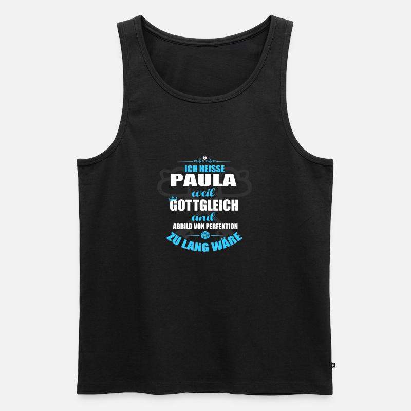 PAULA-Geschenk - Männer Premium Bio Tank Top - Schwarz