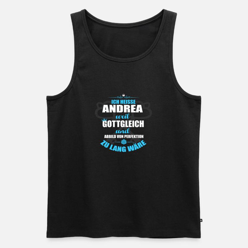 ANDREA-Geschenk - Männer Premium Bio Tank Top - Schwarz
