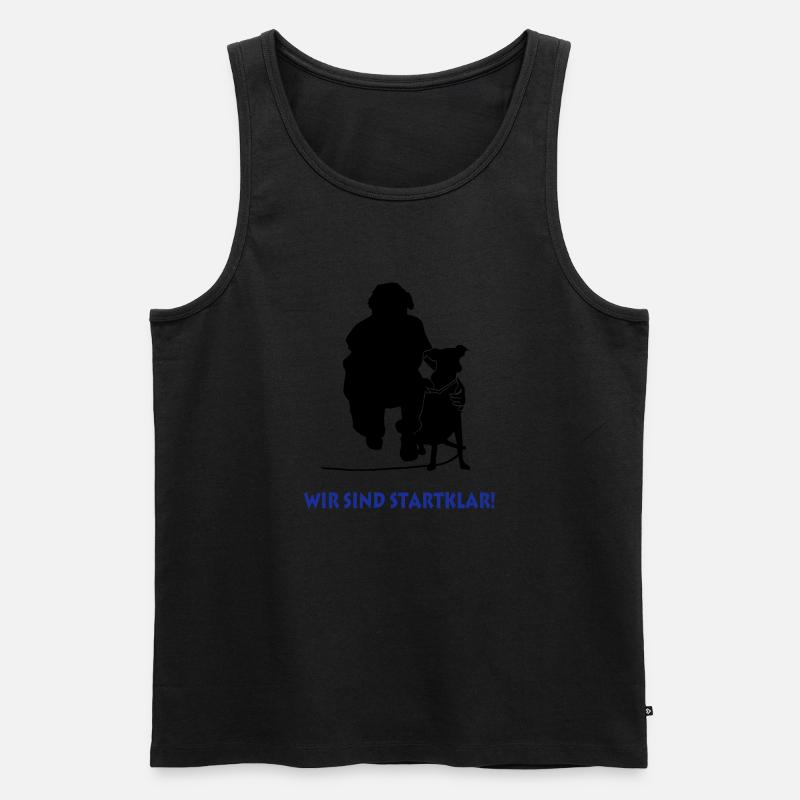 Hund am Ansatz - Männer Premium Bio Tank Top - Schwarz