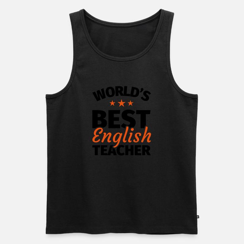 Englischlehrer Geschenk - Männer Premium Bio Tank Top - Schwarz