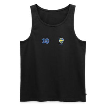 Schweden Jersey retro Trikot 2018 Style - Männer Premium Bio Tank Top - Schwarz - Vorne - Michal (187cm)