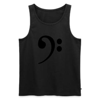 bass_clef - Débardeur bio Premium Homme - noir - Devant - Michal (187cm)