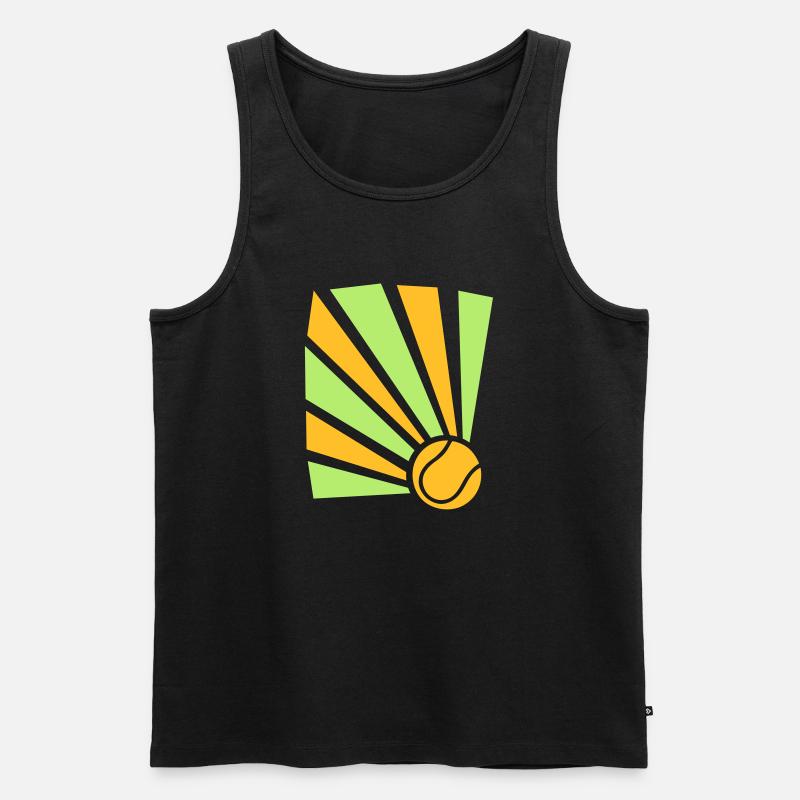Tennis Explosion - Männer Premium Bio Tank Top - Schwarz