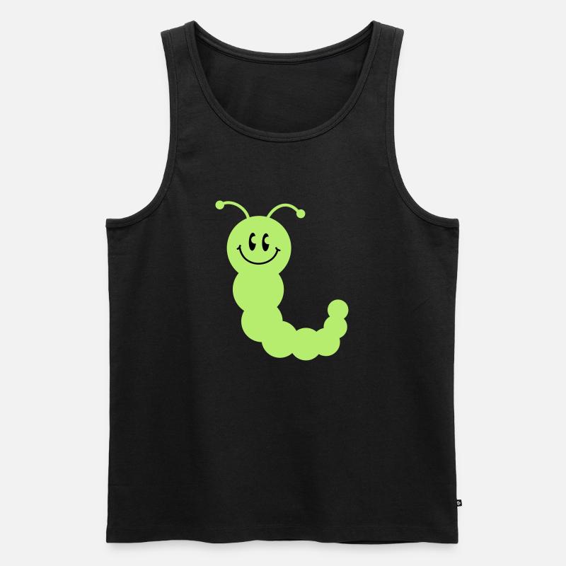 worm__c2 - Männer Premium Bio Tank Top - Schwarz