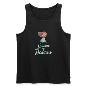 Queen of Hawaii - Men's Premium Organic Tank Top - black - Front - AI Model Male 178 light (178cm)