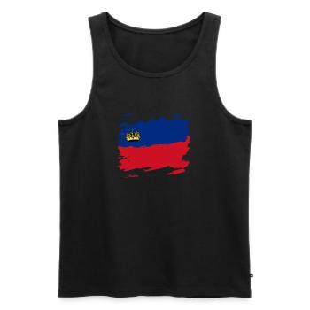 Liechtenstein flag - Liechtenstein flag - Men's Premium Organic Tank Top - black - Front - AI Model Male 178 light (178cm)