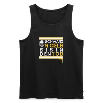Dortmund Schwarz Gelb - Männer Premium Bio Tank Top - Schwarz - Vorne - Michal (187cm)