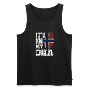 DNA Norway T-shirt - Débardeur bio Premium Homme - noir - Devant - AI Model Male 178 light (178cm)
