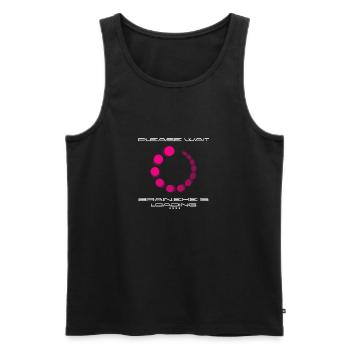 computer - Men's Premium Organic Tank Top - black - Front - AI Model Male 178 light (178cm)
