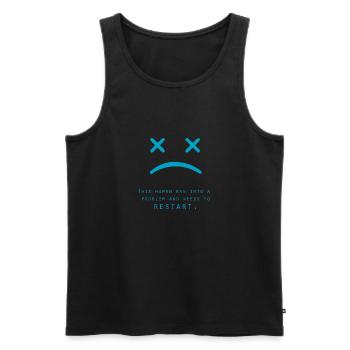 computer - Men's Premium Organic Tank Top - black - Front - AI Model Male 178 light (178cm)