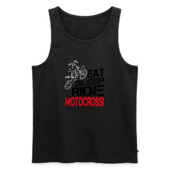 Motocross Moto Bike Stunt Motorsport cadeau - Débardeur bio Premium Homme - noir - Devant - Michal (187cm)