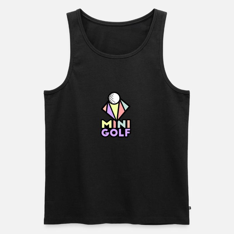 Minigolf - Männer Premium Bio Tank Top - Schwarz