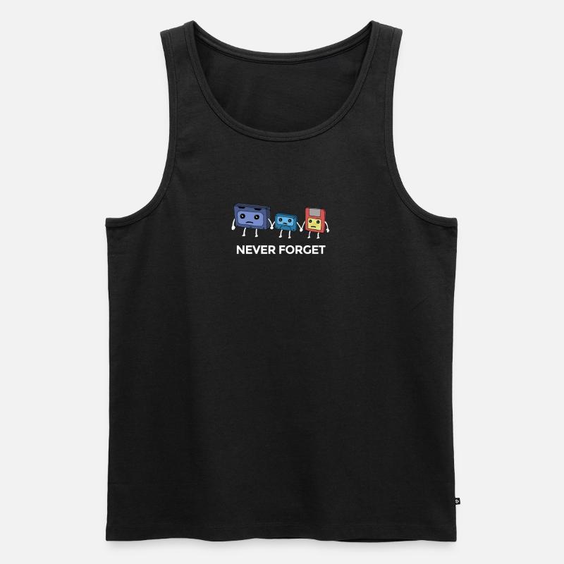 Kassette Diskette VHS Retro Kindheitserinnerung - Männer Premium Bio Tank Top - Schwarz