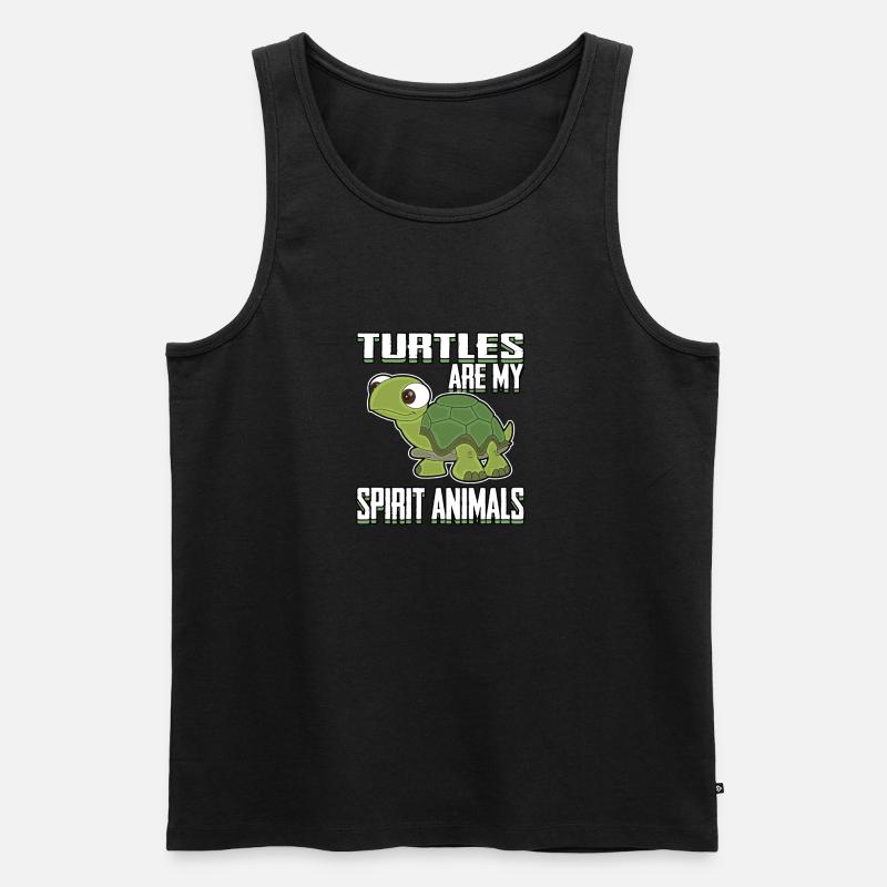 Schildkröten - Männer Premium Bio Tank Top - Schwarz