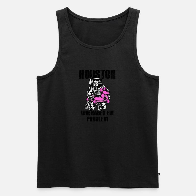 Houston wir haben ein Problem - Männer Premium Bio Tank Top - Schwarz