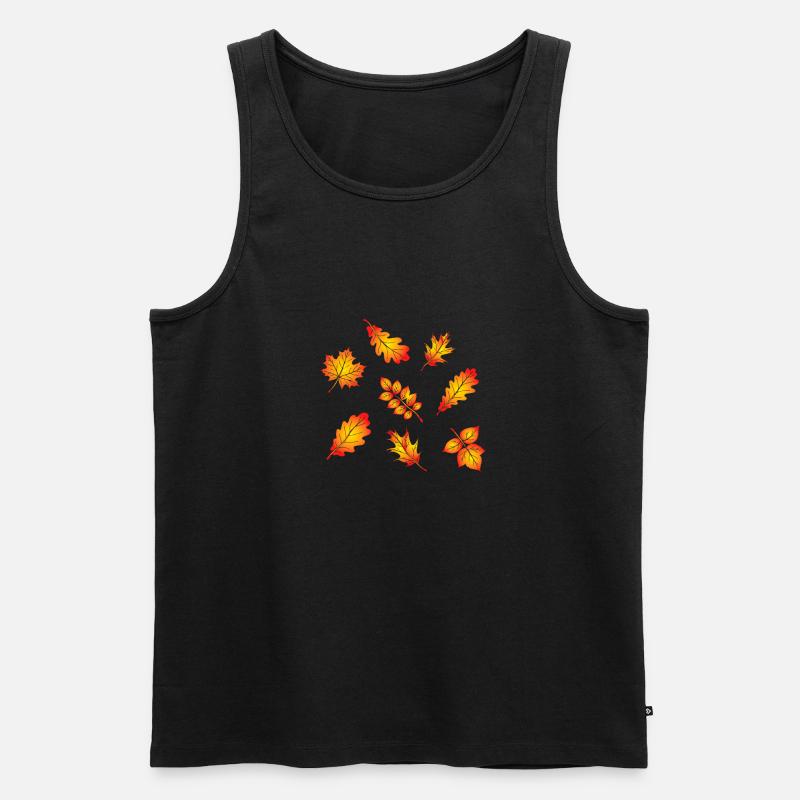 Herbst - Männer Premium Bio Tank Top - Schwarz