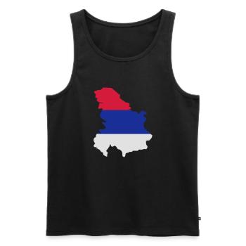 Serbien - Männer Premium Bio Tank Top - Schwarz - Vorne - Michal (187cm)