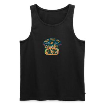 You Had Me at Let's Get Tacos - Men's Premium Organic Tank Top - black - Front - Michal (187cm)
