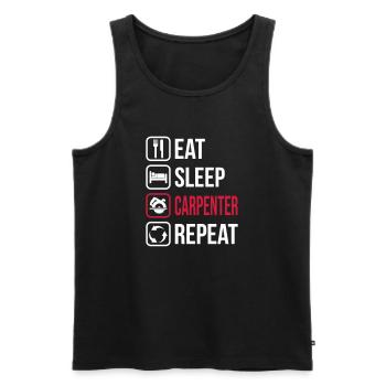 Mangez sommeil Carpenter Repeat - Débardeur bio Premium Homme - noir - Devant - Michal (187cm)