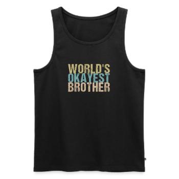 Bester Bruder der Welt - Männer Premium Bio Tank Top - Schwarz - Vorne - Michal (187cm)
