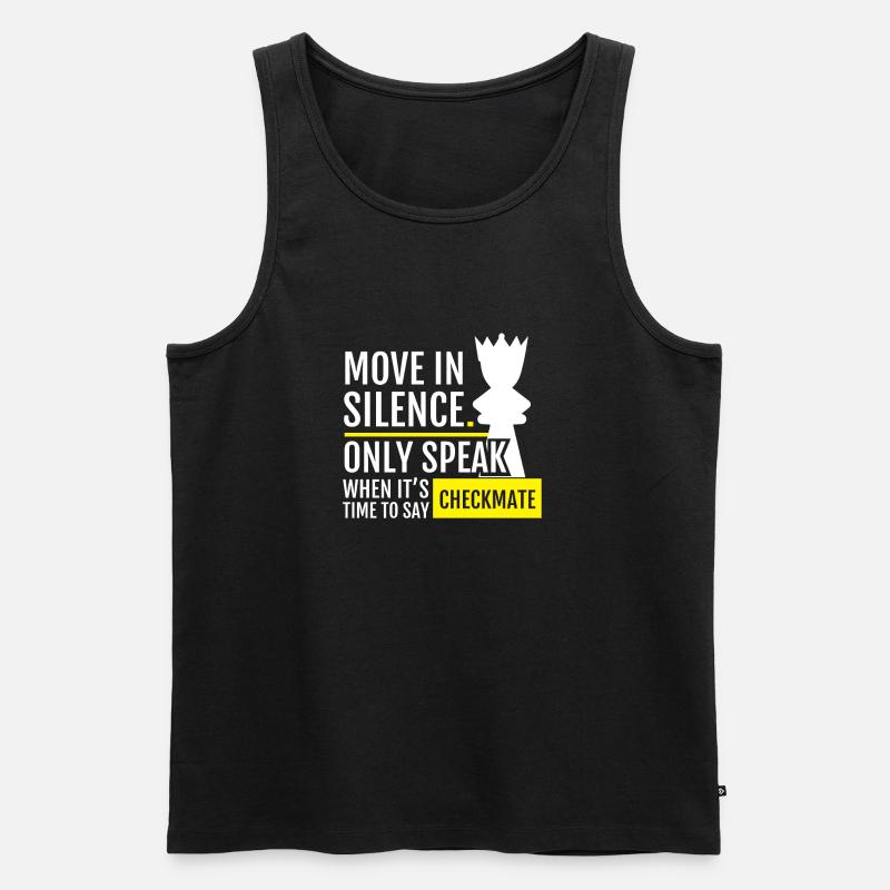 Move In Silence - Männer Premium Bio Tank Top - Schwarz