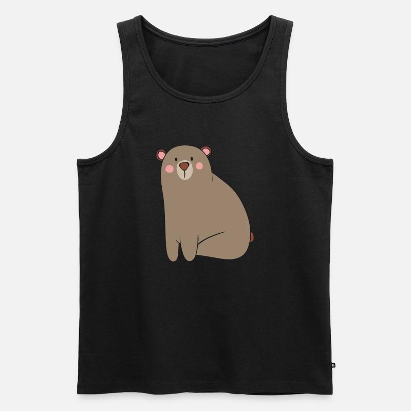 Bär - Männer Premium Bio Tank Top - Schwarz