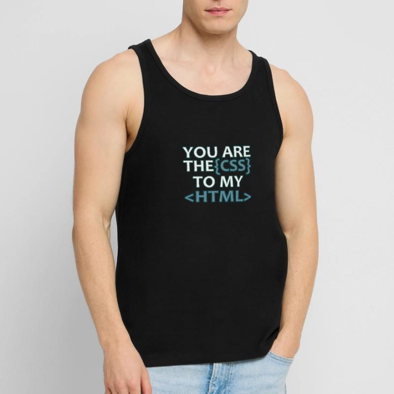 Web developer CSS HTML Informatik Funny gift Men's Premium Organic Tank Top