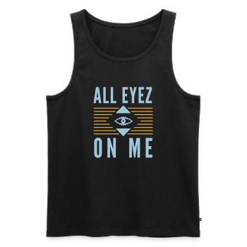 All Eyez on Me 2Pac - Männer Premium Bio Tank Top - Schwarz - Vorne - AI Model Male 178 light (178cm)