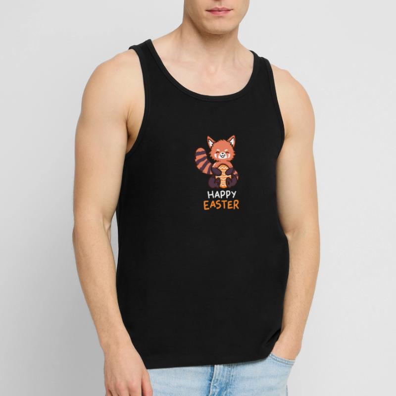 Red Panda - Easter - Happy Easter - Easter egg Men's Premium Organic Tank Top