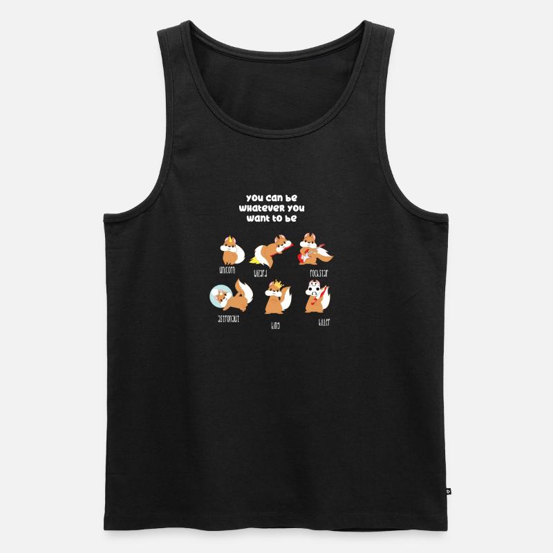 Eichhörnchen - Be different - Eichkätzchen - Männer Premium Bio Tank Top - Schwarz