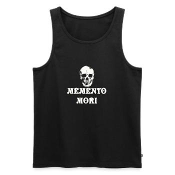 Memento Mori Skull Skull Gothic - Men's Premium Organic Tank Top - black - Front - Michal (187cm)