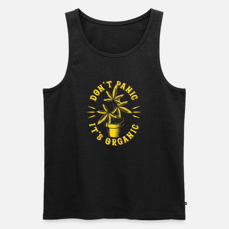 Don't panic it's organic - Männer Premium Bio Tank Top - Schwarz