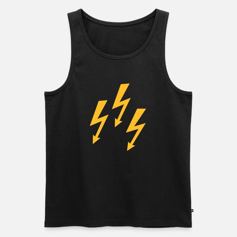 Blitz - Männer Premium Bio Tank Top - Schwarz