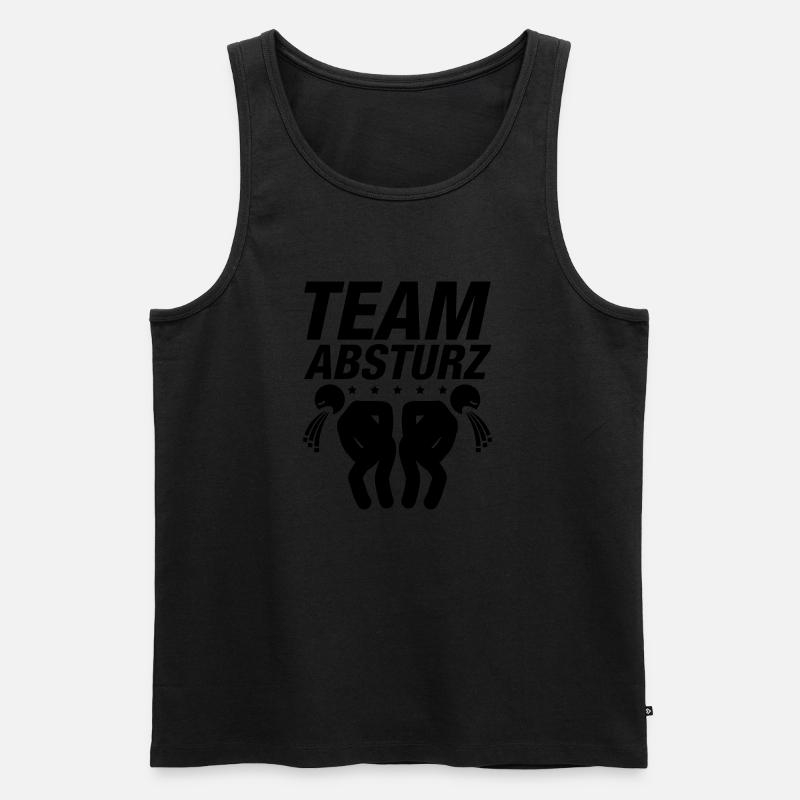 team_absturz_by1 - Männer Premium Bio Tank Top - Schwarz